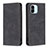 Leather Case Stands Flip Cover Holder B15F for Xiaomi Redmi A1 Black