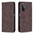 Leather Case Stands Flip Cover Holder B15F for Xiaomi Redmi K30S 5G Brown