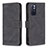 Leather Case Stands Flip Cover Holder B15F for Xiaomi Redmi Note 11S 5G Black