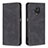 Leather Case Stands Flip Cover Holder B15F for Xiaomi Redmi Note 9 Pro Max Black