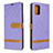 Leather Case Stands Flip Cover Holder B16F for Samsung Galaxy A71 5G Clove Purple