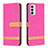 Leather Case Stands Flip Cover Holder B16F for Samsung Galaxy F23 5G Hot Pink
