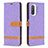 Leather Case Stands Flip Cover Holder B16F for Xiaomi Poco F3 5G Clove Purple