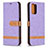 Leather Case Stands Flip Cover Holder B16F for Xiaomi Poco M5S Clove Purple