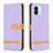 Leather Case Stands Flip Cover Holder B16F for Xiaomi Redmi A1 Clove Purple