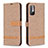 Leather Case Stands Flip Cover Holder B16F for Xiaomi Redmi Note 11 SE 5G