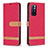 Leather Case Stands Flip Cover Holder B16F for Xiaomi Redmi Note 11S 5G Red