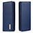 Leather Case Stands Flip Cover Holder B17F for Samsung Galaxy A40 Blue