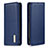 Leather Case Stands Flip Cover Holder B17F for Samsung Galaxy M10S Blue