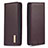 Leather Case Stands Flip Cover Holder B17F for Samsung Galaxy Note 10 Plus 5G Brown