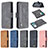Leather Case Stands Flip Cover Holder B18F for Samsung Galaxy A21