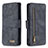 Leather Case Stands Flip Cover Holder B18F for Samsung Galaxy Note 20 Ultra 5G Black