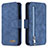 Leather Case Stands Flip Cover Holder B18F for Samsung Galaxy S20 Blue