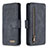 Leather Case Stands Flip Cover Holder B18F for Samsung Galaxy S20 Plus 5G Black