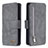 Leather Case Stands Flip Cover Holder B18F for Samsung Galaxy S20 Plus 5G Gray