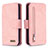 Leather Case Stands Flip Cover Holder B18F for Samsung Galaxy S20 Rose Gold