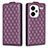 Leather Case Stands Flip Cover Holder B20F for Xiaomi Redmi Note 13 Pro+ Plus 5G Purple