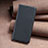 Leather Case Stands Flip Cover Holder B24F for Motorola Moto E13 Black