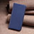 Leather Case Stands Flip Cover Holder B24F for Motorola Moto E13 Blue