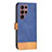 Leather Case Stands Flip Cover Holder BF2 for Samsung Galaxy S22 Ultra 5G