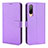 Leather Case Stands Flip Cover Holder BY1 for HTC Desire 22 Pro 5G Purple