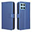 Leather Case Stands Flip Cover Holder BY1 for Huawei Honor X6S Blue