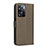 Leather Case Stands Flip Cover Holder BY1 for OnePlus Nord N20 SE Brown