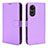 Leather Case Stands Flip Cover Holder BY1 for Oppo A1 5G Purple