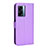 Leather Case Stands Flip Cover Holder BY1 for Oppo A56S 5G Purple