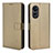 Leather Case Stands Flip Cover Holder BY1 for Oppo A58 5G