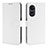 Leather Case Stands Flip Cover Holder BY1 for Oppo A58x 5G White