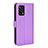 Leather Case Stands Flip Cover Holder BY1 for Oppo A74 4G Purple