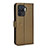 Leather Case Stands Flip Cover Holder BY1 for Oppo A94 4G Brown
