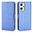 Leather Case Stands Flip Cover Holder BY1 for Oppo Reno7 A Blue