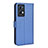 Leather Case Stands Flip Cover Holder BY1 for Oppo Reno7 Pro 5G Blue