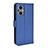 Leather Case Stands Flip Cover Holder BY1 for Oppo Reno8 Z 5G Blue