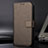 Leather Case Stands Flip Cover Holder BY1 for Samsung Galaxy S22 5G Brown