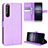Leather Case Stands Flip Cover Holder BY1 for Sony Xperia 1 II Purple
