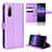 Leather Case Stands Flip Cover Holder BY1 for Sony Xperia 10 II Purple