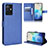 Leather Case Stands Flip Cover Holder BY1 for Vivo T1 5G India Blue