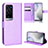 Leather Case Stands Flip Cover Holder BY1 for Vivo X60 Pro+ Plus 5G Purple