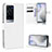 Leather Case Stands Flip Cover Holder BY1 for Vivo X60 Pro+ Plus 5G White