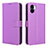 Leather Case Stands Flip Cover Holder BY1 for Xiaomi Redmi A1 Purple