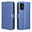 Leather Case Stands Flip Cover Holder BY1 for Xiaomi Redmi Note 11R 5G Blue