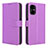 Leather Case Stands Flip Cover Holder BY1 for Xiaomi Redmi Note 11R 5G Purple