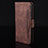 Leather Case Stands Flip Cover Holder BY2 for Huawei Mate 40 Pro+ Plus Brown