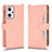 Leather Case Stands Flip Cover Holder BY2 for Oppo Reno7 A Rose Gold