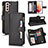 Leather Case Stands Flip Cover Holder BY2 for Samsung Galaxy S23 Plus 5G