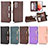 Leather Case Stands Flip Cover Holder BY2 for Samsung Galaxy S23 Plus 5G