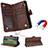 Leather Case Stands Flip Cover Holder BY2 for Samsung Galaxy S23 Plus 5G